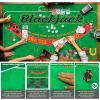 Double Sided Poker Mat 36x72Blackjack Table Topper, Casino Felt Cover, Texas Hold'em Cloth, Blackjack & Texas Hold'em Games Set for Playing Cards and Parties With 2 Decks of Cards and Instructions view 3
