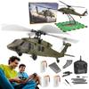 Aetheria WL K170 RC Helicopter with Altitude Hovering, 2.4G 4CH Remote Control Military Aircraft, UH-60L Brushless Motor Flybarless Helicopter, 6G/3D Stunt Copter Model for Adults -RTF view 1