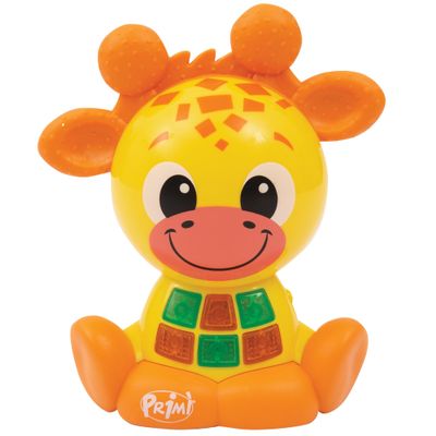 Prim - Musical Giraffe, Interactive Game in Italian with Lights, +20 Sounds and Educational Songs, Tactile Ears and Adjustable Volume