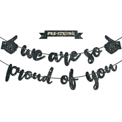 2025 Graduation Banners Party Decorations, Pre-strung We Are So Proud of You Banner Garland for Graduation Party Supplies, School, Home, Decorations (NO-DIY)