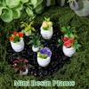 14 Pcs Miniature Dollhouse Plants Accessories for Doll House Tiny Fake Greenery Bonsai Ornament Crafts, Mini Artificial Plants, Dollhouse Plant for Doll House Decoration and DIY view 4