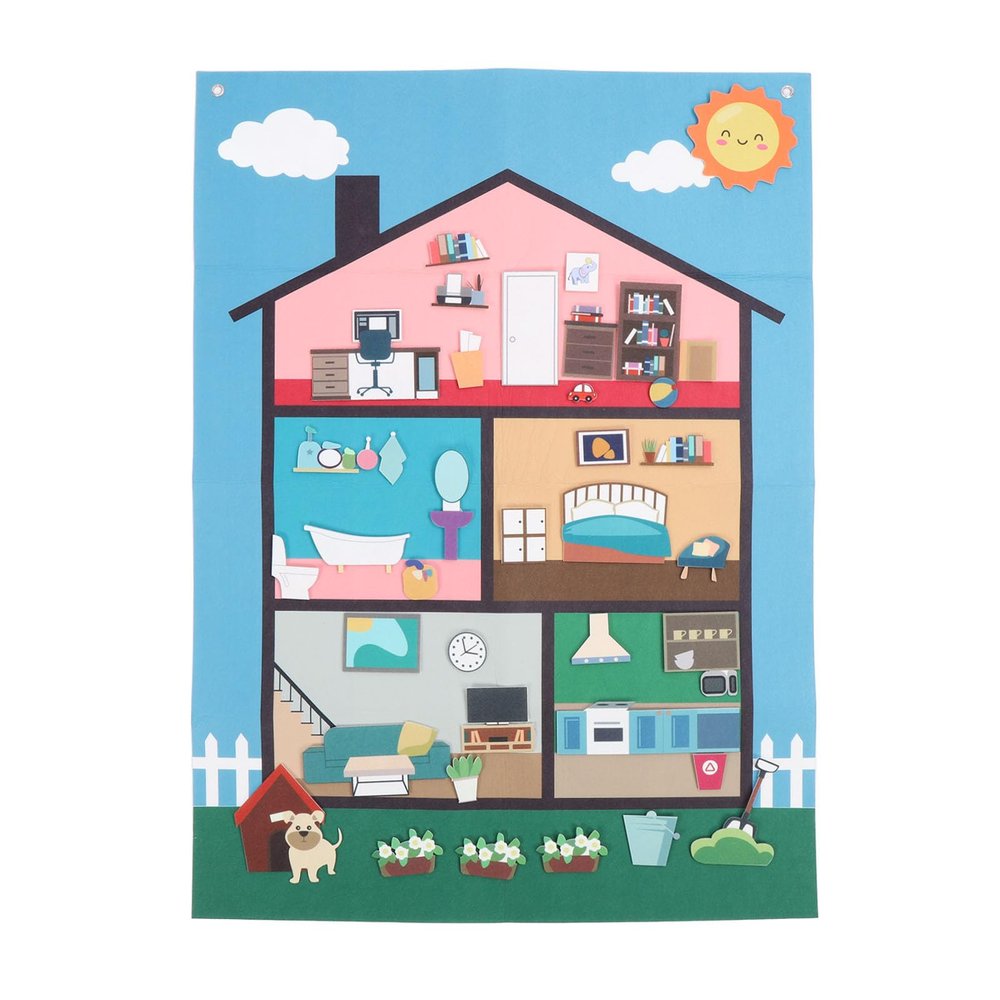 Engaging Felt Board, Hands On Learning, Imaginative Fun, Communicative Playset with Portable Design, for Early Education, Storytelling, Felt Activities
