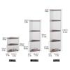 Open Floor Display Stand, Multi-Level Vertical Display Case Anime Figure Display Case, Simple Acrylic Corner Storage for Collectibles, Living Room Bookcase(Natural,Small) view 2