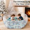 Kids Ball Pit, Large Pop Up Toddler Ball Pits 47inches Play Tent for Toddlers Girls Boys for Indoor&Outdoor Play Tent with Carry Tote, Balls Not Included (Gray) view 2