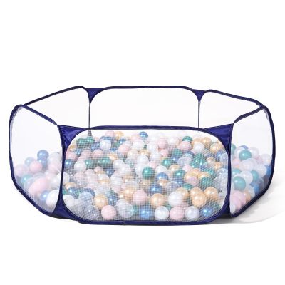 Kids Ball Pit, Blue Large Pop Up Toddler Ball Pits 47inches Play Tent for Toddlers Girls Boys for Indoor&Outdoor Play Tent with Carry Tote, Balls Not Included (Deep Blue)