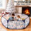 Kids Ball Pit, Blue Large Pop Up Toddler Ball Pits 47inches Play Tent for Toddlers Girls Boys for Indoor&Outdoor Play Tent with Carry Tote, Balls Not Included (Deep Blue) view 2