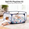 Kids Ball Pit, Blue Large Pop Up Toddler Ball Pits 47inches Play Tent for Toddlers Girls Boys for Indoor&Outdoor Play Tent with Carry Tote, Balls Not Included (Deep Blue) view 3
