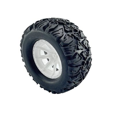 4PCS Toy Car Wheel Model Car Rubber Tire Wheels with Metal Shaft Round Rod Axles for RC Car Truck Robot DIY Model Toy Wheel Replace Parts (3x55mm)