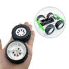 4PCS Toy Car Wheel Model Car Rubber Tire Wheels with Metal Shaft Round Rod Axles for RC Car Truck Robot DIY Model Toy Wheel Replace Parts (3x55mm) view 2