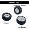 4PCS Toy Car Wheel Model Car Rubber Tire Wheels with Metal Shaft Round Rod Axles for RC Car Truck Robot DIY Model Toy Wheel Replace Parts (3x55mm) view 3