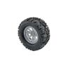 4PCS Toy Car Wheel Model Car Rubber Tire Wheels with Metal Shaft Round Rod Axles for RC Car Truck Robot DIY Model Toy Wheel Replace Parts (2.5x55mm) view 1