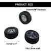 4PCS Toy Car Wheel Model Car Rubber Tire Wheels with Metal Shaft Round Rod Axles for RC Car Truck Robot DIY Model Toy Wheel Replace Parts (2.5x55mm) view 4