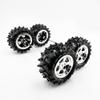 4PCS Toy Car Wheel Plastic Model Toy Tire Wheel with Metal Shaft Round Rod Axles for RC Car Truck Robot DIY Model Toy Parts (3x55mm) view 2