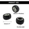 4PCS Toy Car Wheel Plastic Model Toy Tire Wheel with Metal Shaft Round Rod Axles for RC Car Truck Robot DIY Model Toy Parts (3x55mm) view 3
