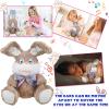 Humor Ted Peek a Boo Easter Bunny Repeat What You Say Singing with Floppy Ears Talking Plush Baby Toys Easter Rabbit Gifts Musical Toy Bunny Stuffed Animals for Toddler Baby Kids 12(Beige) view 2