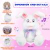 Humor Ted Peek a Boo Easter Bunny Repeat What You Say Singing with Floppy Ears Talking Plush Baby Toys Easter Rabbit Gifts Musical Toy Bunny Stuffed Animals for Toddler Baby Kids 12(Beige) view 4
