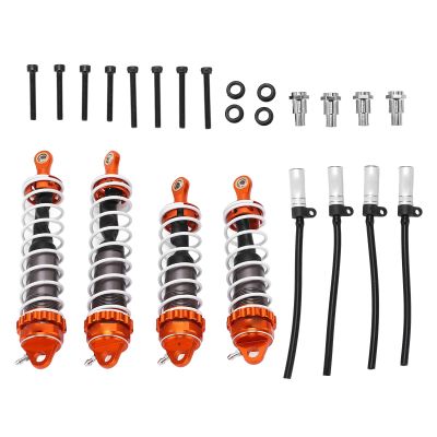 RC Shock Absorbers, Aluminum Alloy Replacement Damper Springs for ZD Racing 1/7 DBX 07, Adjustable Height with High Elastic Spring, Stable Running, sturdy and rust Resistant (Orange titanium color)
