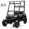 24V 2 Seater Kids Ride on Car, 4WD Golf Cart with Parent Remote Control, 4x4 Motors Ride on Truck with Roof, Toddler Electric Vehicle with Storage Box, Foot Pedal, Music Player, Lights, Horn, Black view 1