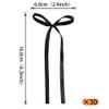 30 PCS Bow Cupcake Toppers Bowknot Cake Toppers Bow Cupcake Picks Bowknot Ribbons Birthday Party Decorations High Footed Cup Balloon Wall Party Decorations Wedding Bridal Cake Dessert Picks Black view 2
