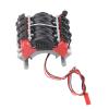 V8 Motor Fan with Temperature Sensor, 1/10 Scale V8 RC Simulation Engine Cover Cooler with Universal Motor Fan (Red) view 1