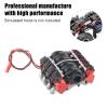 V8 Motor Fan with Temperature Sensor, 1/10 Scale V8 RC Simulation Engine Cover Cooler with Universal Motor Fan (Red) view 3