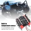 V8 Motor Fan with Temperature Sensor, 1/10 Scale V8 RC Simulation Engine Cover Cooler with Universal Motor Fan (Red) view 4