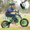 feneihe 50cc Dirt Bike,2-Stroke Kid Dirt Bike,Dirt Bikes for Kids 8-14,Off Road Gas Power Mini Pocket Motorcycle with Front Rear Disc Brakes,Mini Dirt Scooter Bike with Speeds up to 40 MPH Green 1 view 3