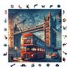 Wooden Puzzles for Adults, London Premium Jigsaw Puzzles, 353 Pieces Challenging Wooden Jigsaw, 11,4" x11,4 (29x29 cm) Unique Shape, Wooden Jigsaw Puzzles for Adults view 1