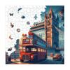 Wooden Puzzles for Adults, London Premium Jigsaw Puzzles, 353 Pieces Challenging Wooden Jigsaw, 11,4" x11,4 (29x29 cm) Unique Shape, Wooden Jigsaw Puzzles for Adults view 3