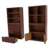 1:12 Scale Doll House Cupboard Miniature Wood Cabinet Chestnut Four Combination Cabinet for Doll House Accessory view 1