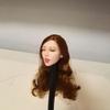 1/6 Female Head Sculpt Closed-eyed Wagging Tongue Expression Head Sculpt for 12inch Action Figure Body Doll, 1/6 Scale Playful Attractive Expression Female Head Carved Accessory (curly brown hair) view 4