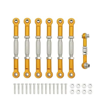 for Traxxas for Slash 4X4 2WD 1/10 1 Set Aluminum Turnbuckle Camber Link End Adjustable Kit RC Car Upgrade Parts RC Car Parts(Yellow)