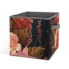 HEBVNJF Foldable Storage Bins Collapsible Cube Bins Closet Bulldog And Flowers Storage Bins with Reinforced Handle for Clothing Blanket Toy view 1