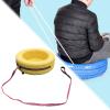 DYNWAVE Kids Hand Pulled Cart Children's Soft Tire Cart Gift 360 Degree Rotating Versatile with Wheels Interactive Toy for Park Party, Yellow view 3