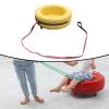 DYNWAVE Kids Hand Pulled Cart Children's Soft Tire Cart Gift 360 Degree Rotating Versatile with Wheels Interactive Toy for Park Party, Yellow view 4
