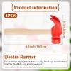 Deekin Toy Hammer Simulation Small Wooden Plastic Maintenance Tools Hammers Educational Toys Party Gift for Teens Girls Boys School Birthday Games Party Supplies(4 Pcs,1 Style Toy Hammer) view 2