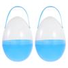 Amosfun 2pc Jumbo Sky-blue Easter Egg with Handles Large Fillable Plastic Buckets for Easter Hunt Party Favors and Decorations Fun Egg Capsules for Boys and Girls Surprise view 1