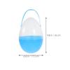 Amosfun 2pc Jumbo Sky-blue Easter Egg with Handles Large Fillable Plastic Buckets for Easter Hunt Party Favors and Decorations Fun Egg Capsules for Boys and Girls Surprise view 2