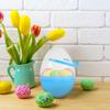 Amosfun 2pc Jumbo Sky-blue Easter Egg with Handles Large Fillable Plastic Buckets for Easter Hunt Party Favors and Decorations Fun Egg Capsules for Boys and Girls Surprise view 4
