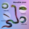 3D Printed Animals Snake, 24 Inch Surprise Mystery Fidget Anaconda Toy, Fake Python Statue with Realistic Eyes3-D Print Articulated Viper Collectible for Home Office Executive Desk Decoration view 3