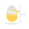 Amosfun 2pc Large Fillable Easter Eggs with Handle Yellow Plastic Egg for Diy Treats Party Favors Easter Hunts for Family Gatherings School Events and Activities view 2