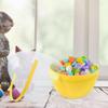 Amosfun 2pc Large Fillable Easter Eggs with Handle Yellow Plastic Egg for Diy Treats Party Favors Easter Hunts for Family Gatherings School Events and Activities view 3