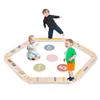 XYMERO Kids Wooden Toddler Balancing Beam, 6 PCS Toddler Waldorf and Montessori Balance Board, Motor Skill Stepping Toy for Kids 3-5 Years, Gymnastic Obstacle Training Tools view 1