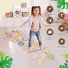 XYMERO Kids Wooden Toddler Balancing Beam, 6 PCS Toddler Waldorf and Montessori Balance Board, Motor Skill Stepping Toy for Kids 3-5 Years, Gymnastic Obstacle Training Tools view 2