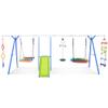 6 in-1 Kids Swing Set for Backyard & Playgrounds - Climbing Ladder, Saucer Swing/Disc Swing/Slide/Swing Rings, Multi-Activity Outdoor Playset for Kids Age 3-8 view 2