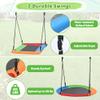 6 in-1 Kids Swing Set for Backyard & Playgrounds - Climbing Ladder, Saucer Swing/Disc Swing/Slide/Swing Rings, Multi-Activity Outdoor Playset for Kids Age 3-8 view 3