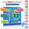 Qiaojoy Bilingual Interactive World Map for Kids Learning and Educational Toys, Talking Electronic Kids World Map i-Poster Geography Games Ages 3 to 12 Years Old, Custom Talking Birthday Gifts Card view 2