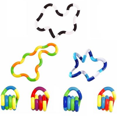 7PCS Quiet Twisty Fidget Toys Squeeze, Twist, and Spin Multicolored Sensory Toys for Kids and Adults, Stress Relief Toys & Educational Tools for Classroom,Alternative Gifts