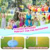 AIERSA 2Pcs Bubble Stand Machine Automatic,Rechargeable Height 47 Inches Stand Up Bubble Machine for Kids, Outdoor Tall Bubble Maker with Lights,Standing Bubble Machine for Parties view 4