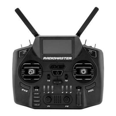 Radiomaster GX12 1000HZ 3D Digital CNC Hall Gimbal Dual Band Antenna Gemini XROSSBAND EXpressLRS Radio Controller (GX12 ELRS Mode 2)